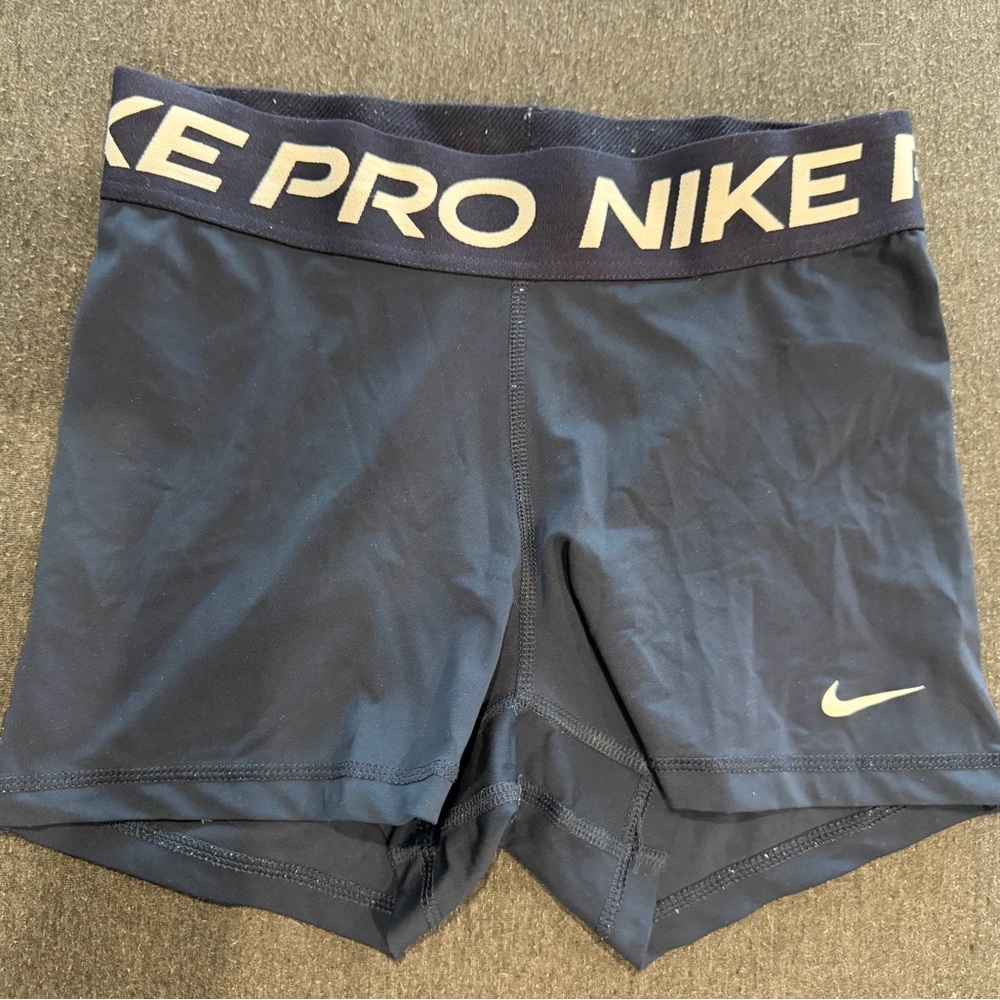 Women’s Navy Nike Pro shorts